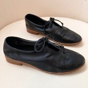 Jeffrey Campbell Black Leather Open Vamp Oxford